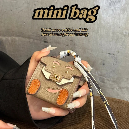 1+1 Free Birkin Inspired Mini Hand Bag - Tiny PU Leather Bag Charm