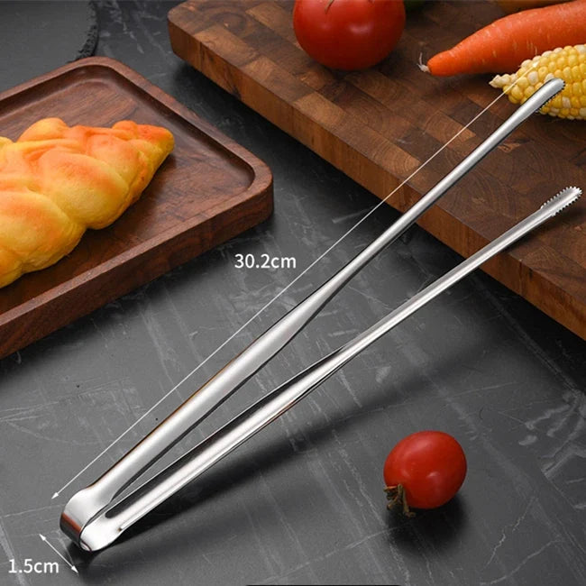 Stainless Steel BBQ Tongs Non-Slip Heat Resistant Grill Food Clip – Kitchen & Outdoor 2026