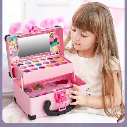 Princess Makeup Play Set for Kids - Safe, Non-Toxic Cosmetic Kit with Lipstick & Eye Shadow