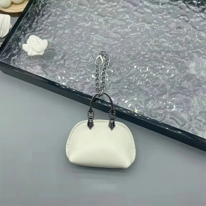1+1 Free Birkin Inspired Mini Hand Bag - Small Shell Coin Bag Charm Keychain