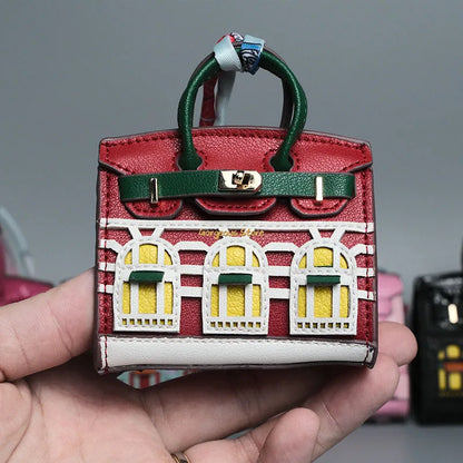 Birkin Inspired Mini Hand Bag - Platinum Bag Charm