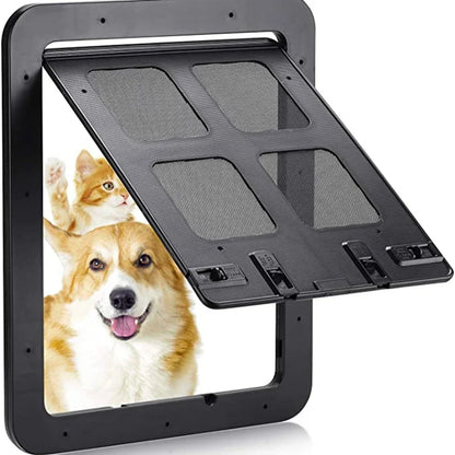 Pet Door Lockable Magnetic Screen Flap Panel Universal Door Gate Window Pet Entry Spring 2025 Easy Install Secure