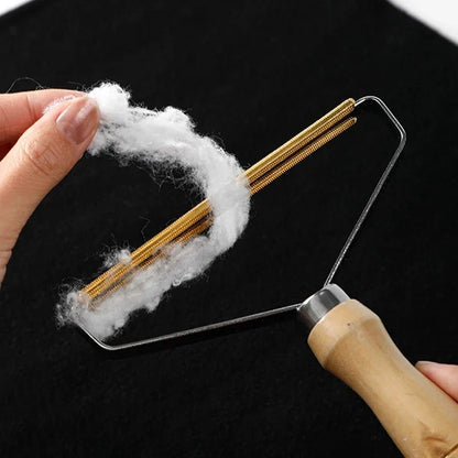 Wooden Brush Portable Lint Remover Pet Hair Cleaning Tool
