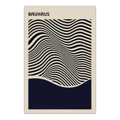 Modern Bauhaus Geometric Wall Art Prints Three Piece Set