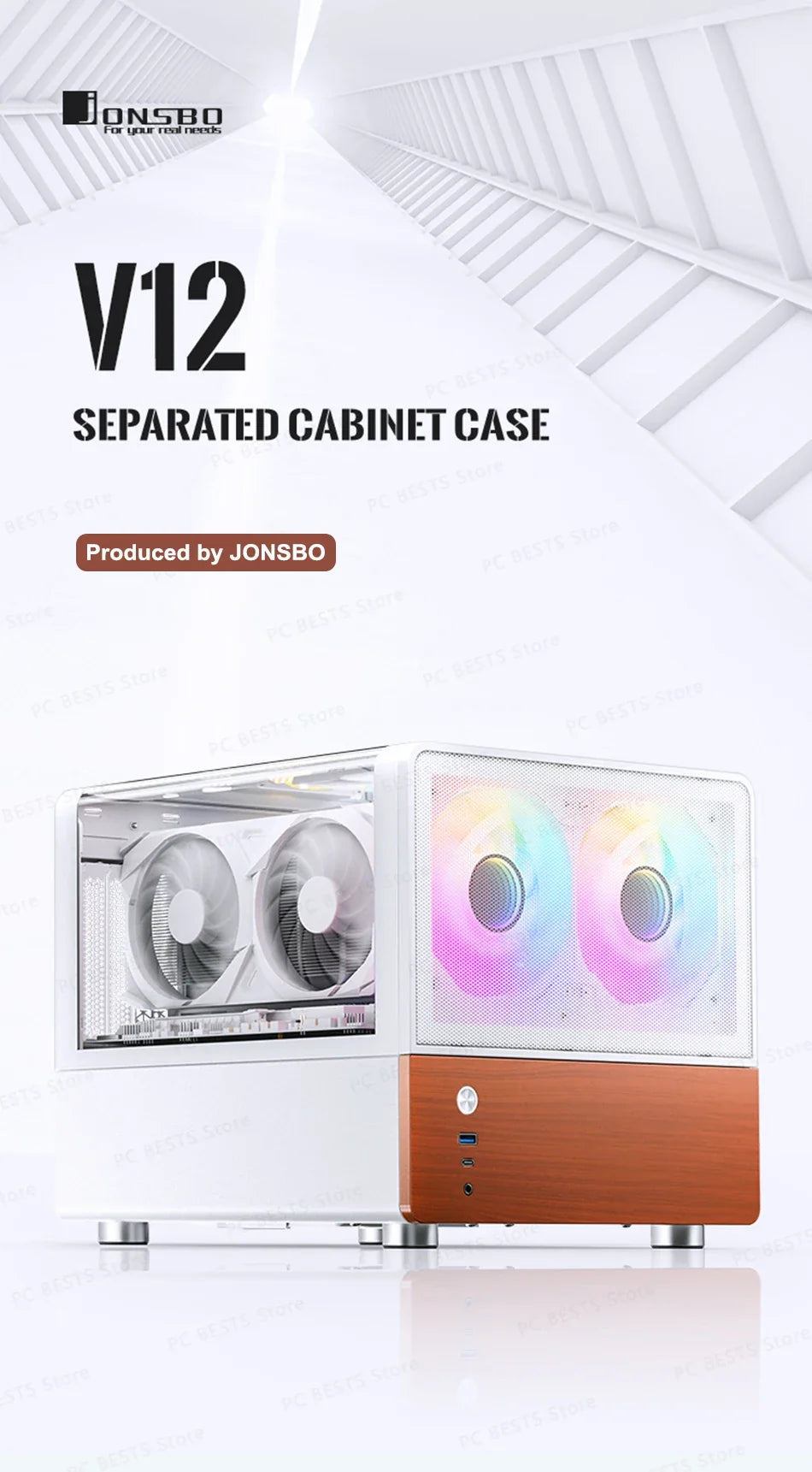 Mini ITX MicroATX PC Case Sea View Glass Compact Gaming