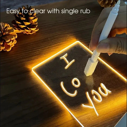 Creative LED Message Board Night Light - USB Doodle Lamp for Kids, A Fun Valentine's Day Gift