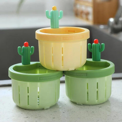 Kitchen Sink Drain Strainer With Handle Cactus Design ABS Plastic Waste Filter Eco Friendly 2026 Gift