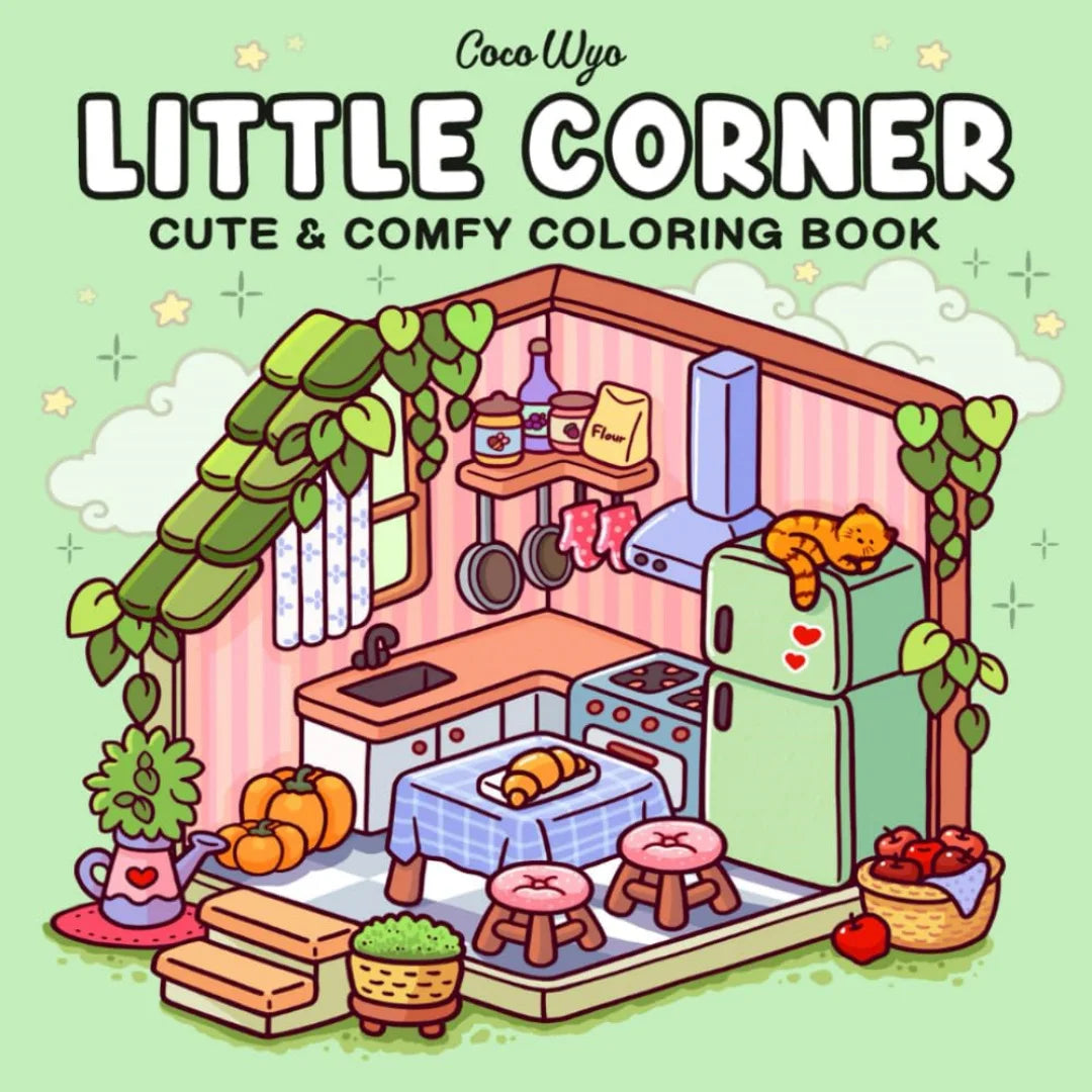 Adult Coloring Book Cute Hygge Creatures Calming Relaxation Fall 2025 Mindfulness Gift