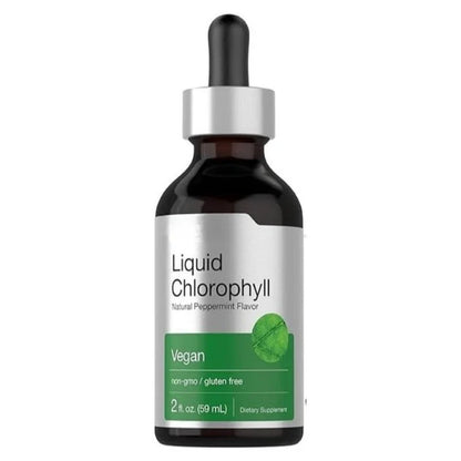 Liquid Chlorophyll Drops Mint Flavor 59 ml, Non-GMO Gluten-Free Herbal Dietary Supplement for Wellness Fall 2026 Trend