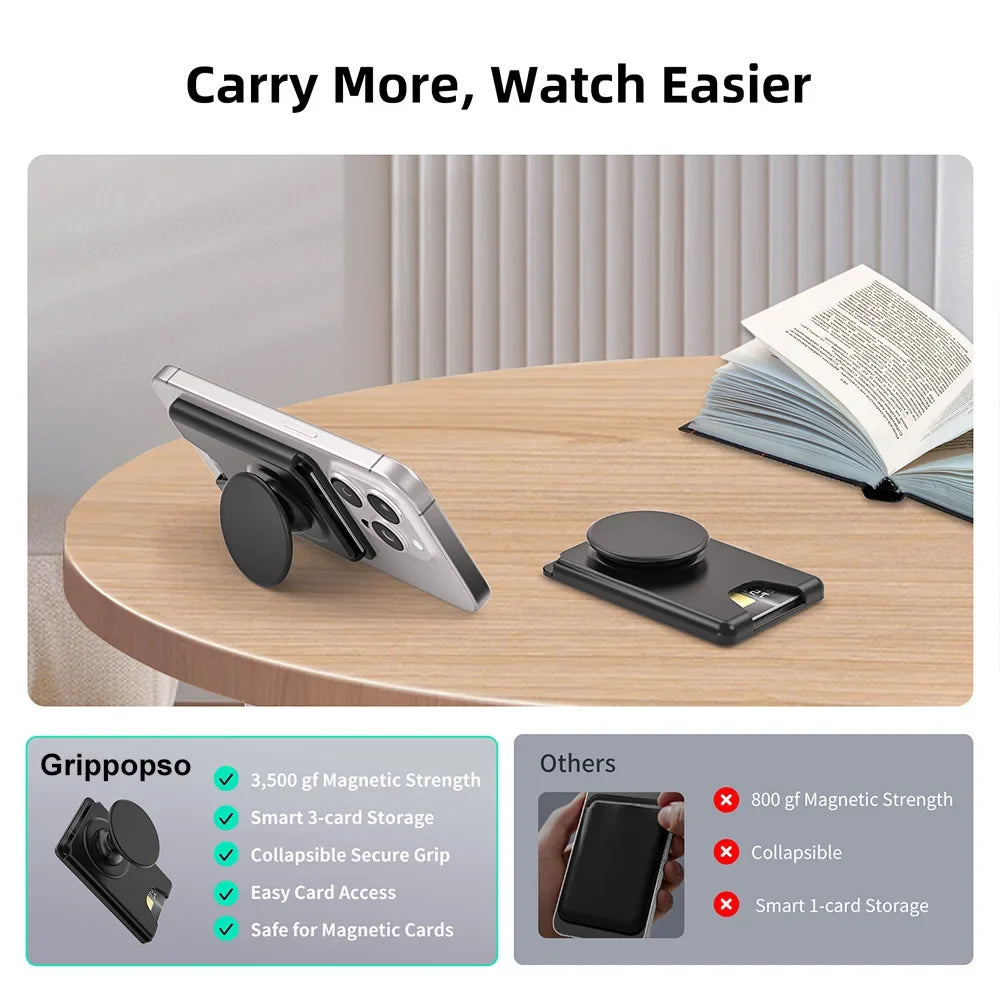 Magnetic Wallet With Expanding Grip For Phones Universal Card Holder Case Anti Scratch And Dustproof Back To School 2026