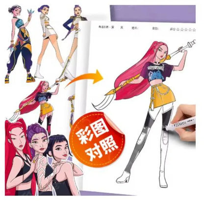 Kpop Coloring Book Anime Style For Kids Back To School 2026 Creative Activity Gift Trend
