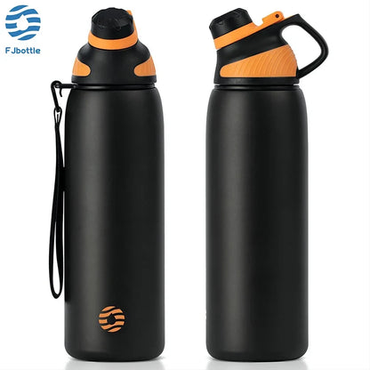 Insulated Water Bottle 1000ml Stainless Steel Vacuum Flask With Magnetic Lid Summer Travel 2026
