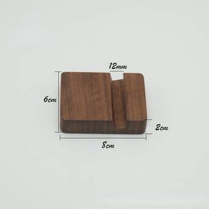 Universal Solid Wood Desk Stand Holder for Mobile Phones & Tablets - Home Accessories