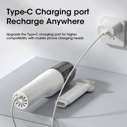 Rechargeable Handheld Car Vacuum Cleaner - Wireless Portable Dust Removal for Household Cleaning