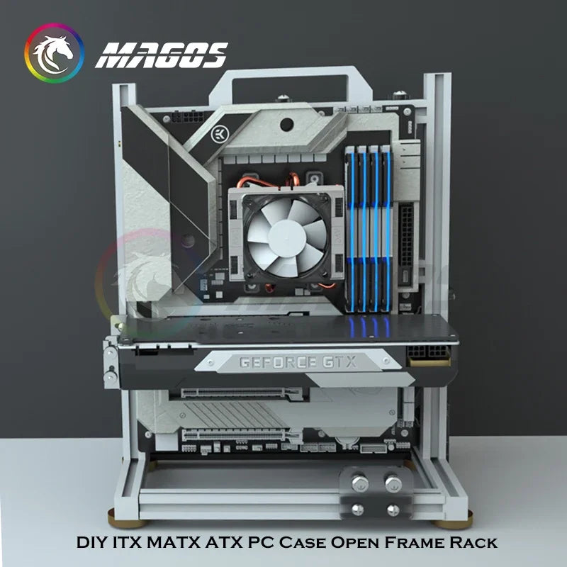 Open Frame PC Case Modular ATX MATX ITX Aluminum Rack