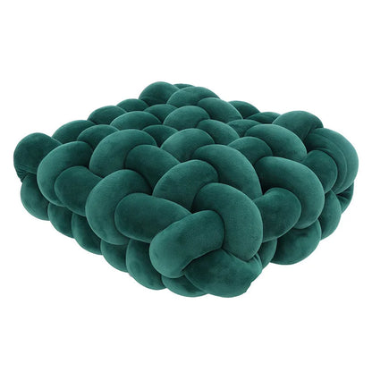 Knot Pillow Plush Square Hand-Woven Throw Cushion Living Room Decor Fall 2025 Cozy Support Decorative Accent
