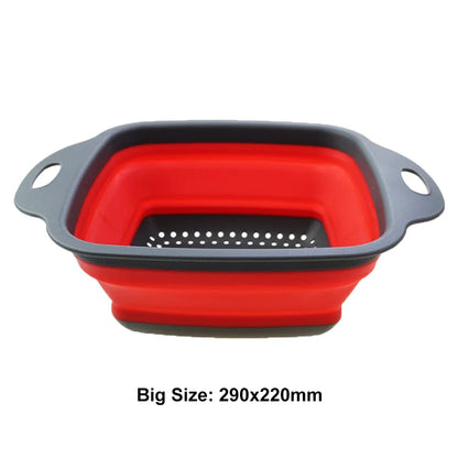 Silicone Folding Drain Basket 2-In-1 Collapsible Colander For Fruits And Vegetables Space-Saving Kitchen Tool Fall 2026