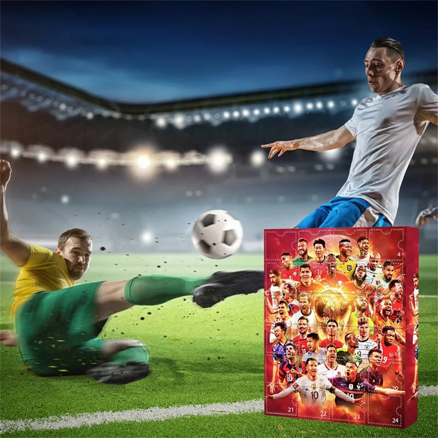 2025 Soccer Advent Calendar - 24-Day Countdown Set for Kids, Fun Christmas Sports Gifts