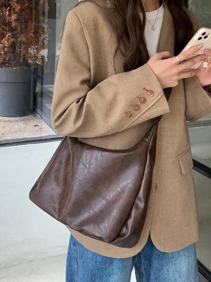Soft Versatile Womens Hobo Bag - Slouchy, Faux Leather