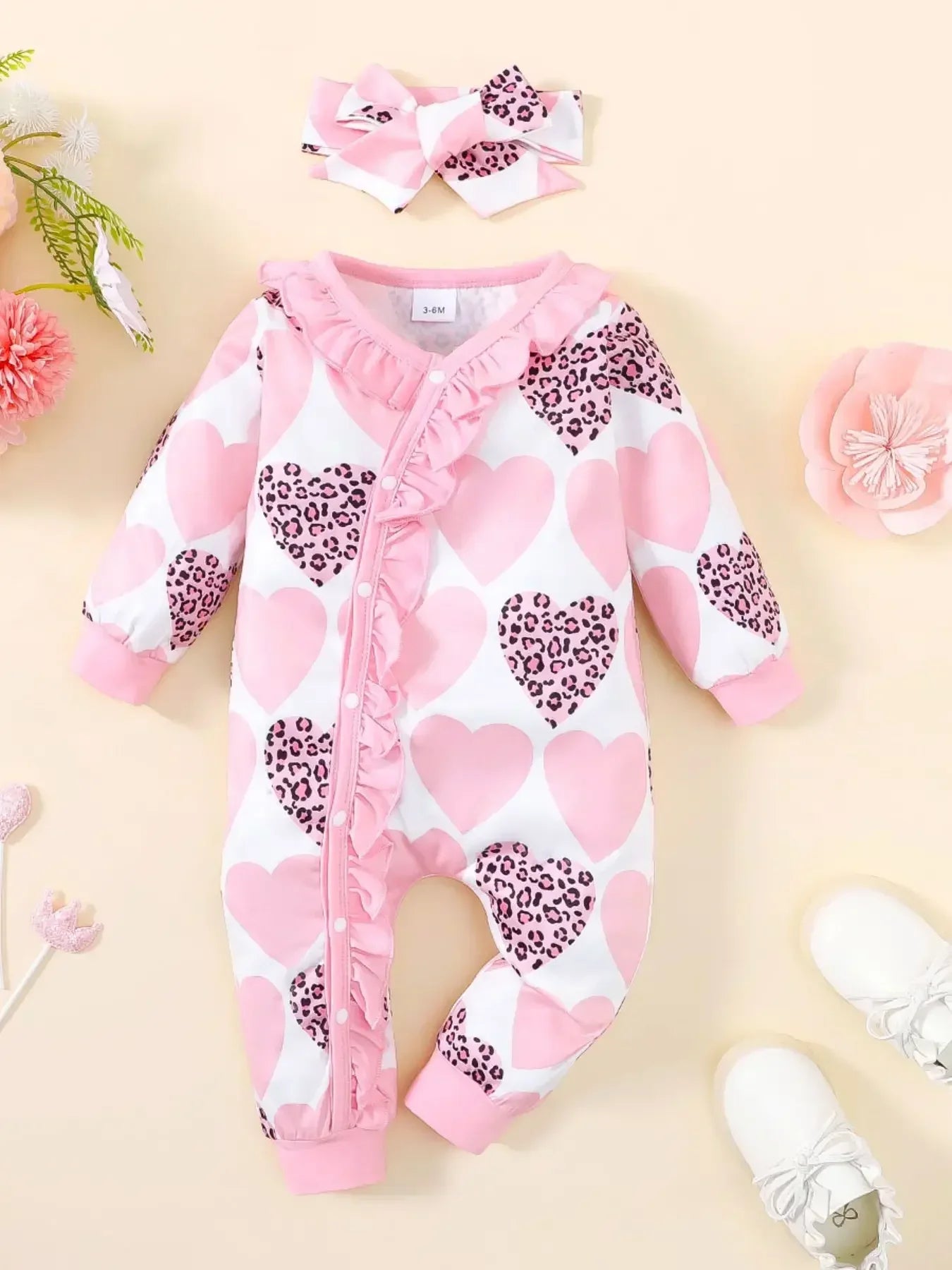 Additional gallery view 33 of baby boys bear print button-up winter romper