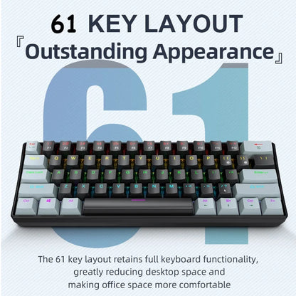 60 Percent Mechanical Mini Keyboard Wired RGB Portable
