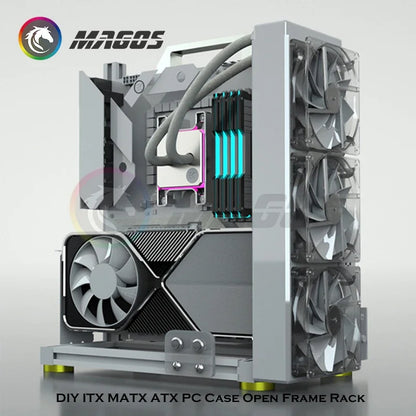 Open Frame PC Case Modular ATX MATX ITX Aluminum Rack