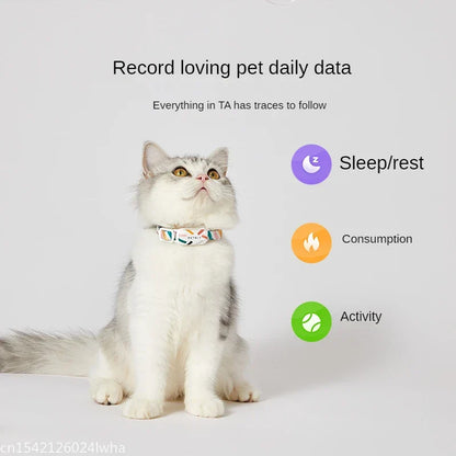 Smart Pet Collar Adjustable Soft Nylon Personalized Dog Cat Collar App Enabled Fall 2025 Waterproof ID Tag
