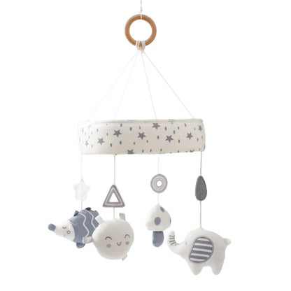 Baby Mobile Wooden Crib Hanging Toy Newborn Nursery Fall 2025 Soothing Music Developmental Gift