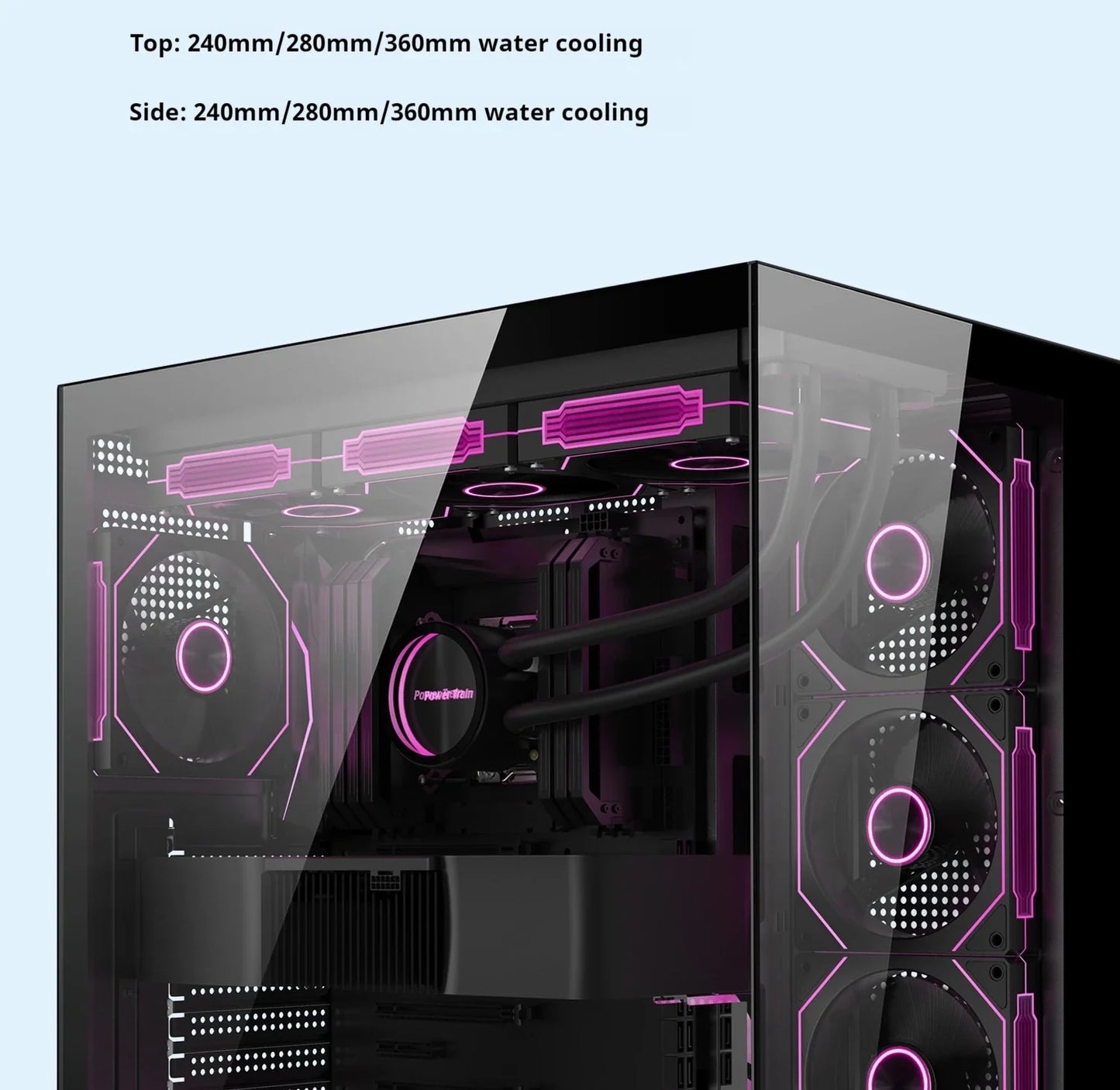 Gaming PC Case Dreamland Pro ATX Dual Glass 360mm Chassis
