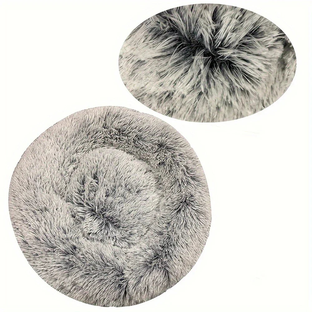 Pet Bed Round Plush Bed Winter Warm 2026 Washable Cozy Comfort For Pets