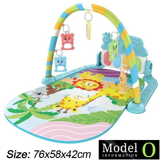 Baby Play Gym Piano Activity Mat With Hanging Toys Newborn Early Education Fall 2025 Sensory Motor Skill Gift