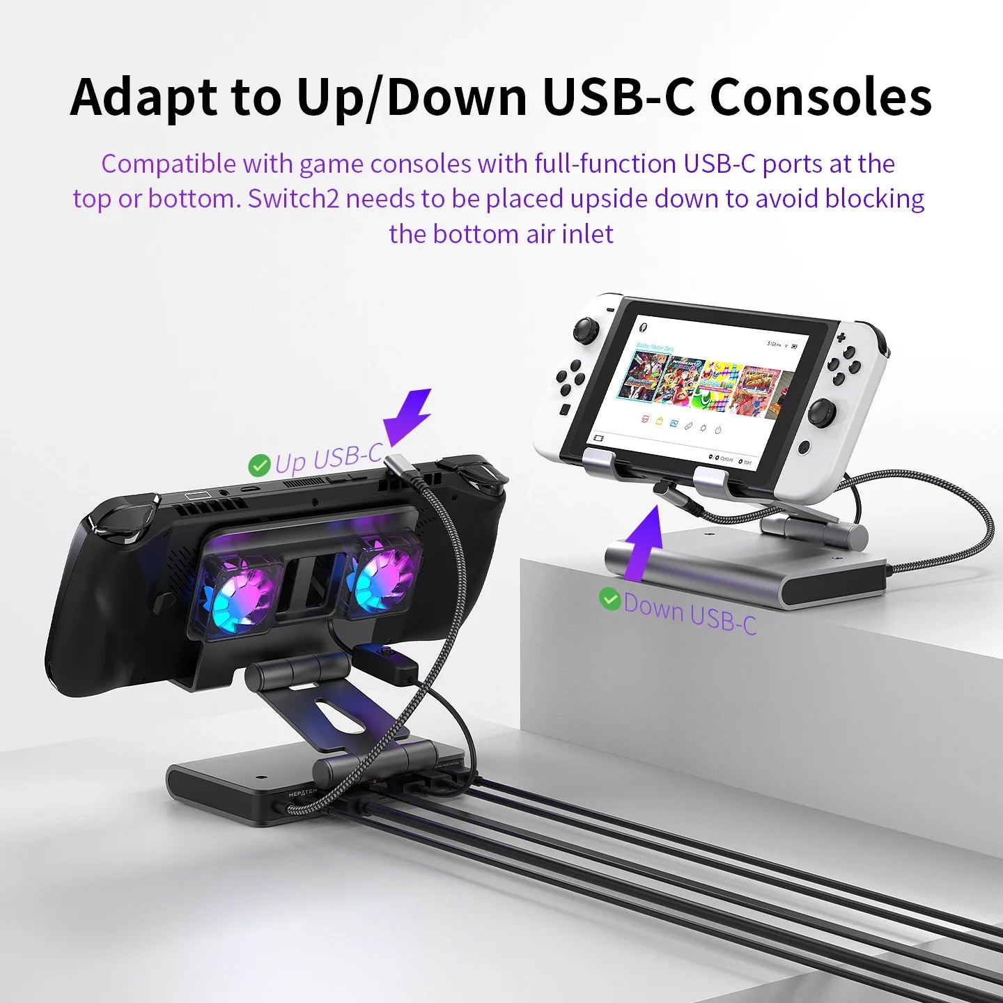 Docking Station 100W With Dual Fans 4K HDMI Gaming Dock