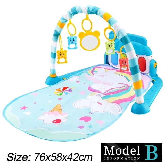 Baby Play Gym Piano Activity Mat With Hanging Toys Newborn Early Education Fall 2025 Sensory Motor Skill Gift