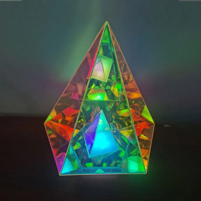 LED Night Light USB Dimmable Pyramid Lamp Ambient Bedroom Decor Fall 2025 Mood Lighting Gift