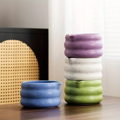 Matcha Bowl Ceramic Wavy Rim Tea Set With Song Dynasty Pointing Tool Fall 2025 Mindful Gift