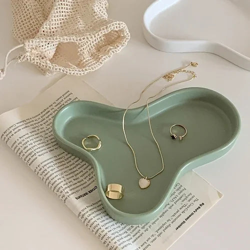 Ceramic Cloud Plate Minimalist Decorative Tray Fall 2025 Home Decor Multipurpose Jewelry And Snack Dish