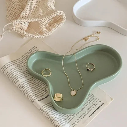 Ceramic Cloud Plate Minimalist Decorative Tray Fall 2025 Home Decor Multipurpose Jewelry And Snack Dish