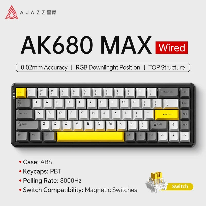 Mechanical Keyboard Sixty Mini Wireless ARGB Magnetic Hall