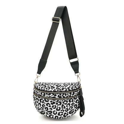 Casual women's checkered fanny pack – large capacity bum bag, adjustable crossbody mommy travel bag