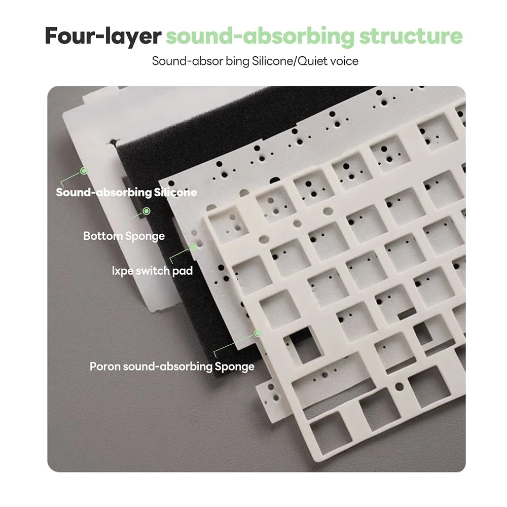 Mechanical Keyboard R75 Gasket 80Key RGB Hot Swap Spanish