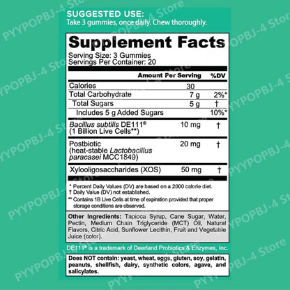 Probiotic Gummies 3-In-1 Formula Vegan Postbiotic Prebiotic Digestive Health Support Fall 2026 Wellness Trend