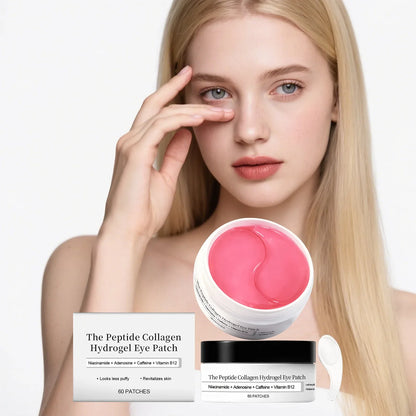 Collagen Hydrogel Eye Patch 60 Patches Skincare Niacinamide Adenosine TikTok Viral Fall 2026 Moisturizing Anti Puffiness Dark Circles