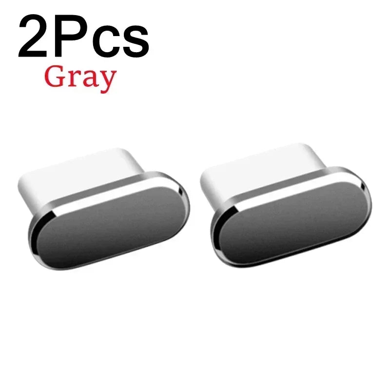 Metal Type-C Charging Port Dust Plugs - 2Pcs iPhone Accessories, Dust & Liquid Protection