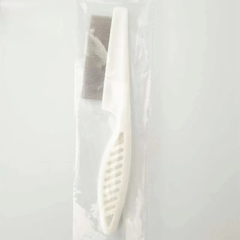Stainless Steel Pet Grooming Comb - Flea & Shedding Brush for Cats & Dogs, Massage Tool