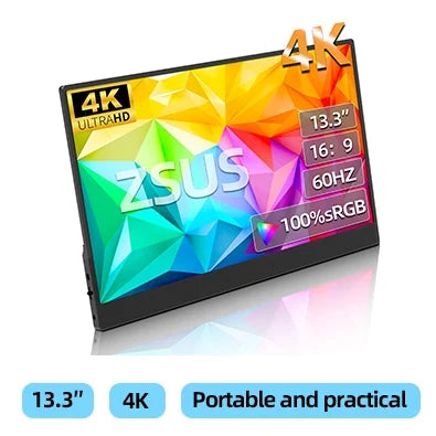 2K 14 Inch Portable Monitor 60Hz HDR Lightweight Travel