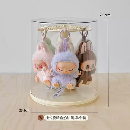 Display Case Transparent Rotating Plush Figure Stand Collector Display, Fall 2025 Dustproof Gift Idea