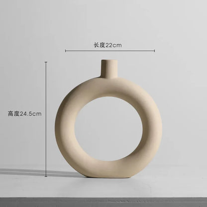 Ceramic Vase Embryo Sculptural Tabletop Vase Nordic Minimalist Home Decor Fall 2025 Ideal For Dry Flower Display