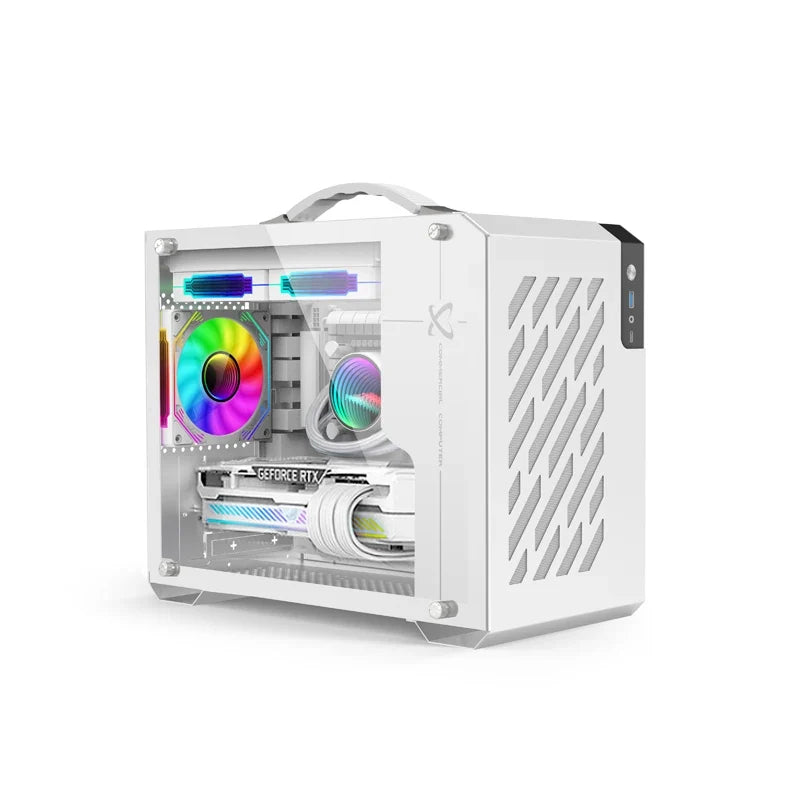 Mini ITX Case Glass Side 240mm Watercooling Portable