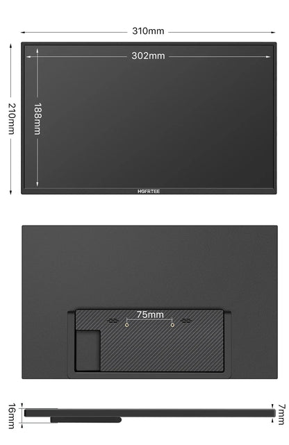 Portable 14.1 Inch 1080P IPS Gaming Monitor With Stand