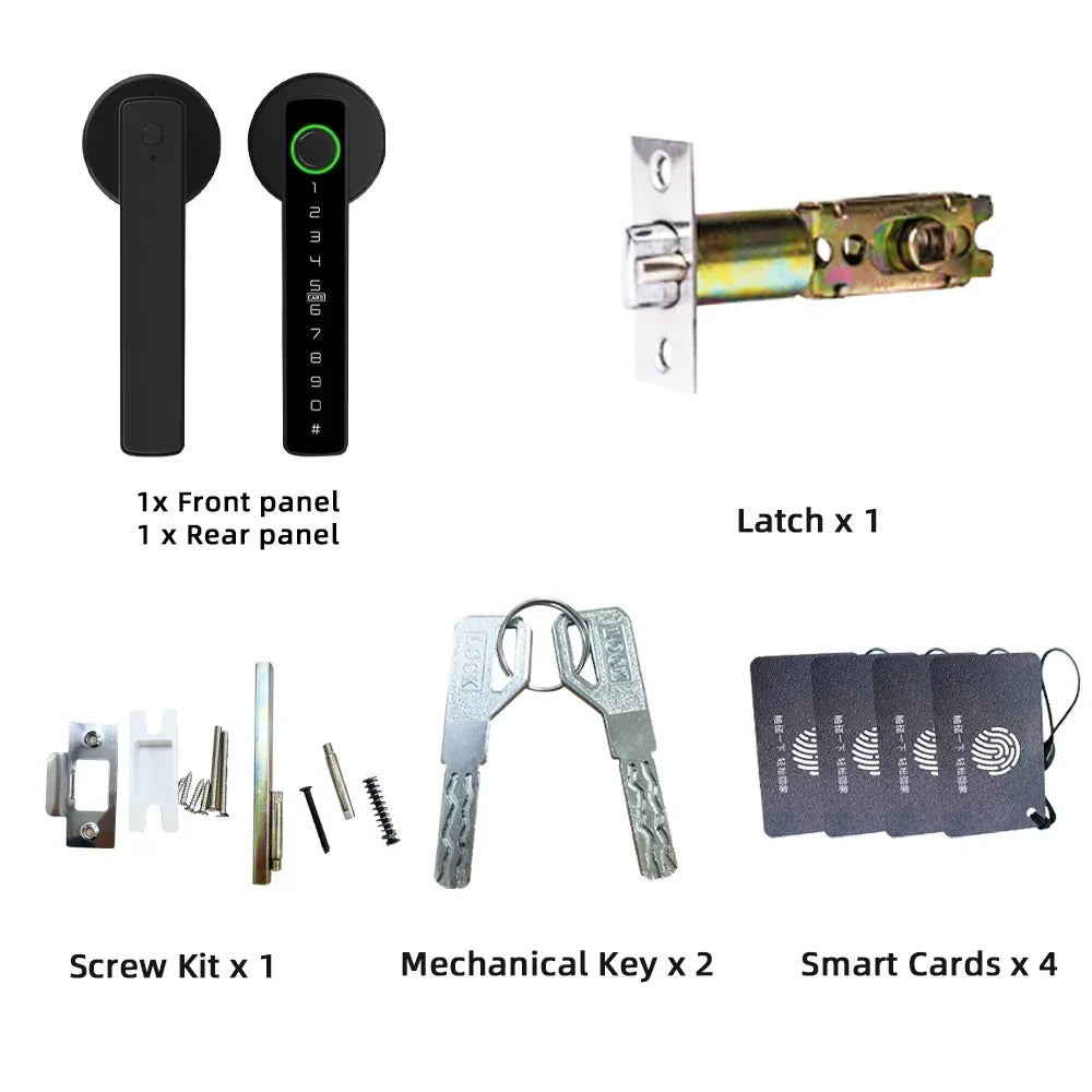 Smart Door Lock Fingerprint Bluetooth Tuya Digital Electronic Lock Smart Home 2025 Keyless Multi Access